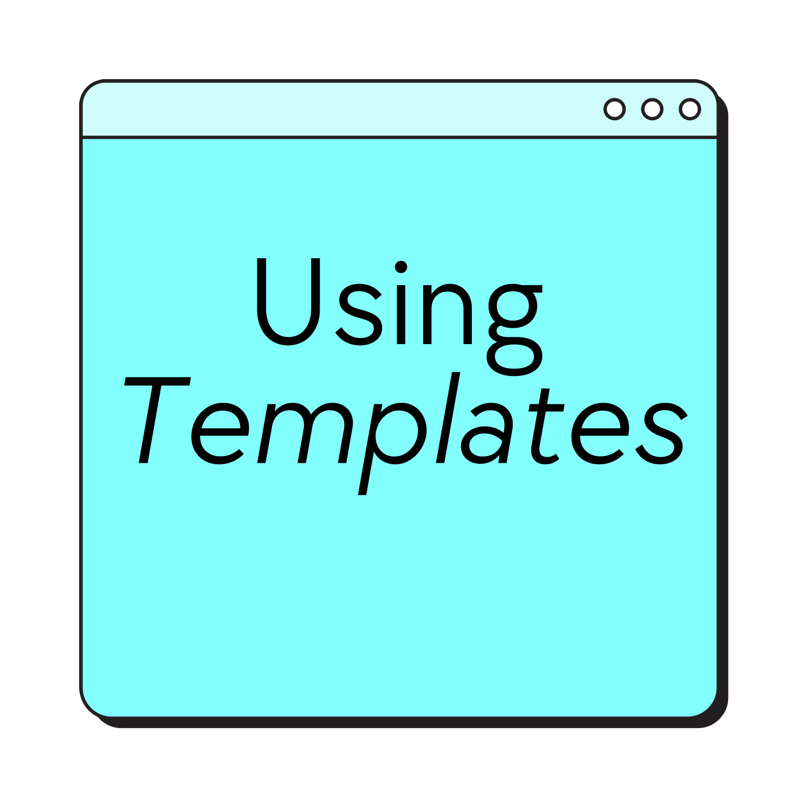 A blue image with writing saying using templates, frequently asked questions image