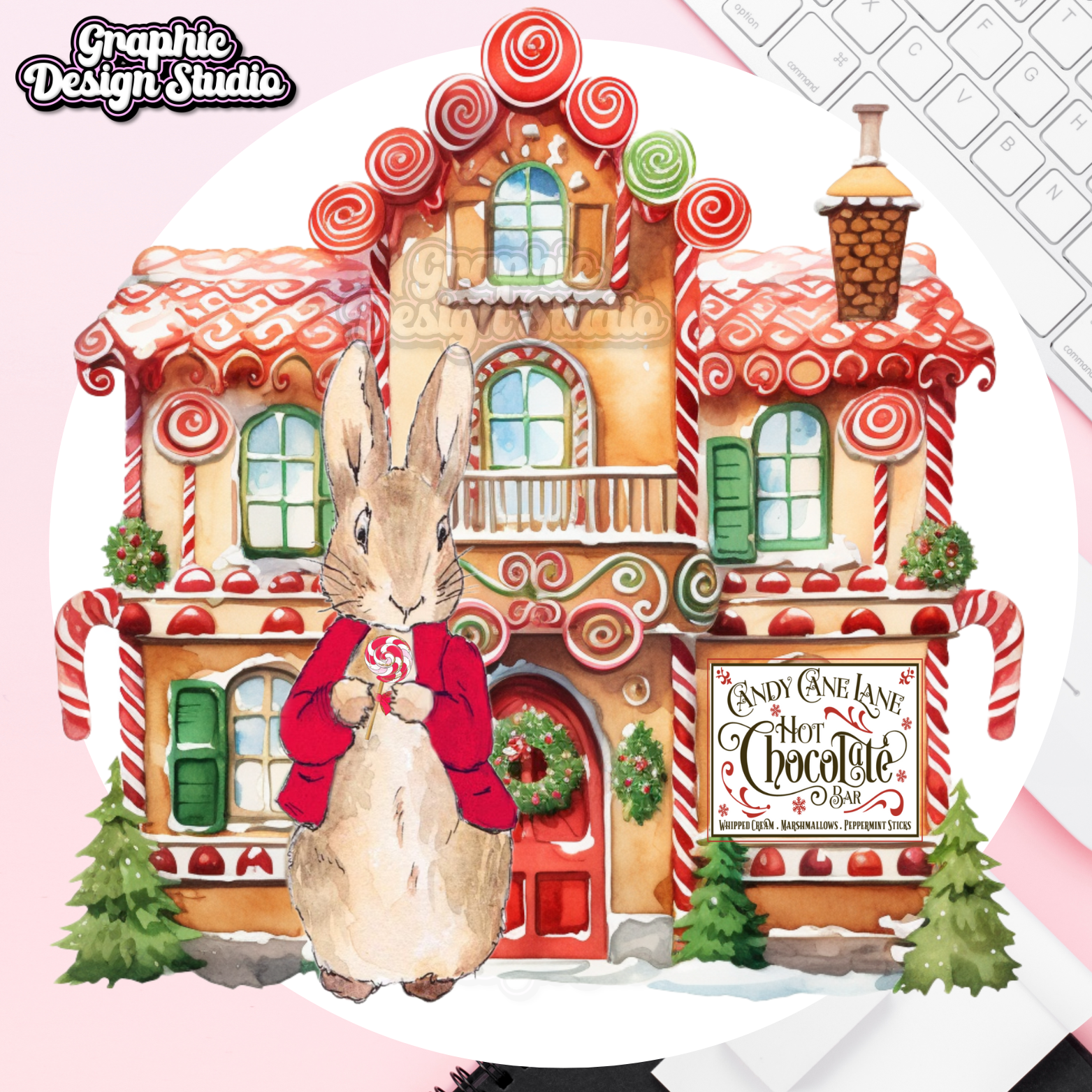 Candy Cane Lane Digital Design
