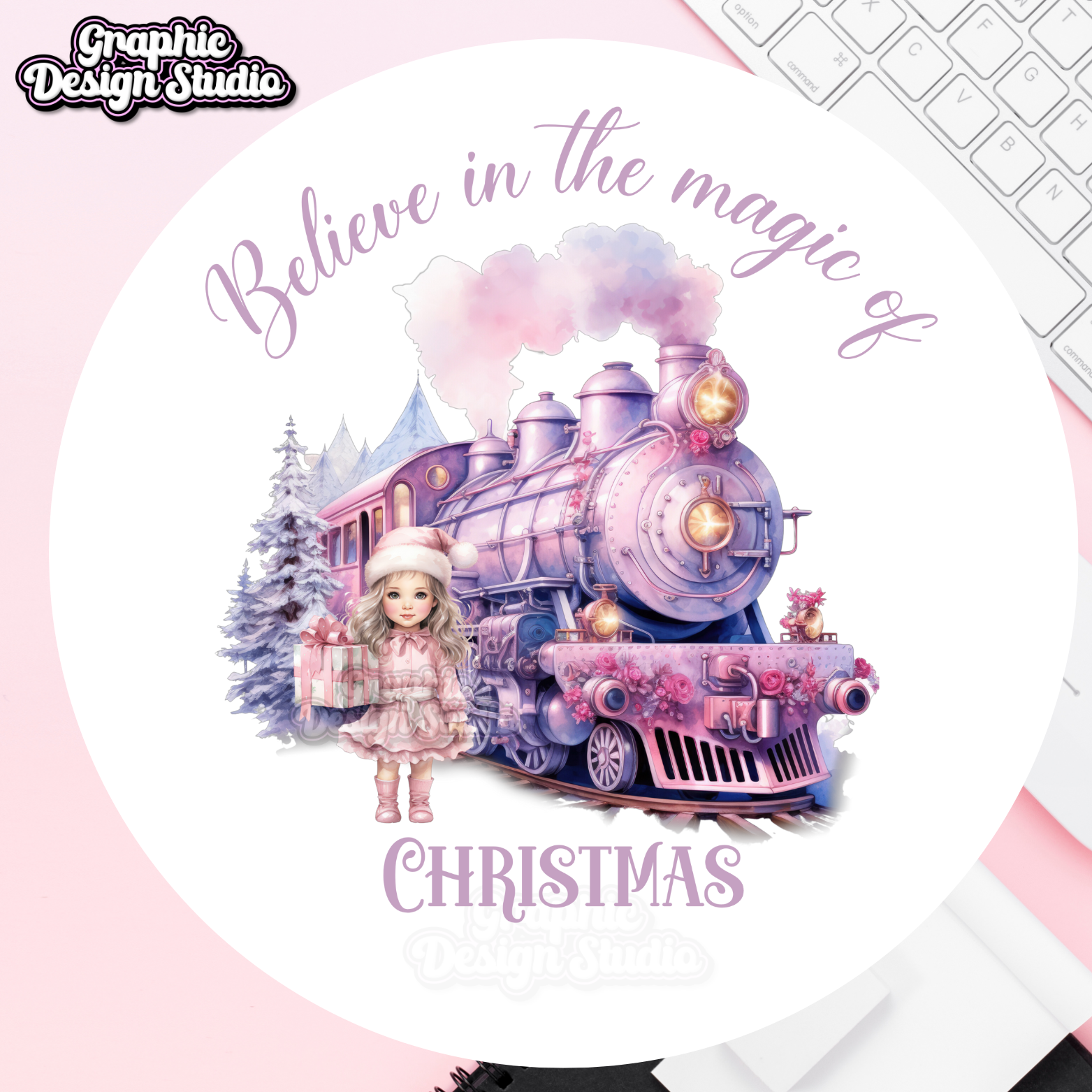 Believe In The Magic Of Christmas - Pink Digital Download