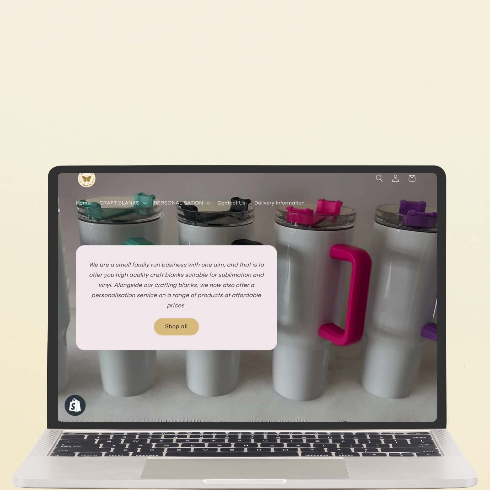 A craft blanks supplier website designer
