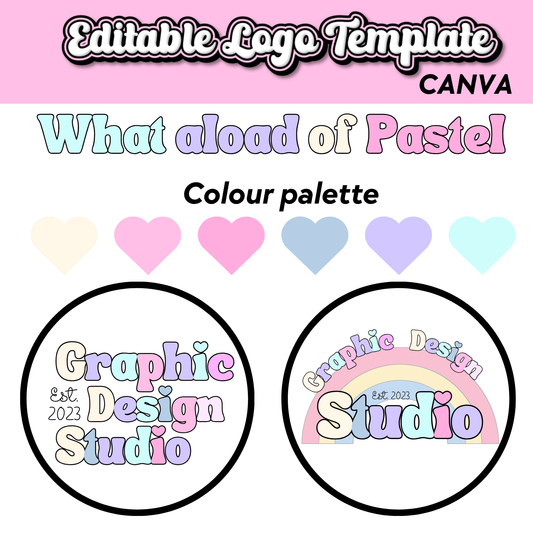 Logo Design | Editable Logo Template | What A Load Of Pastel