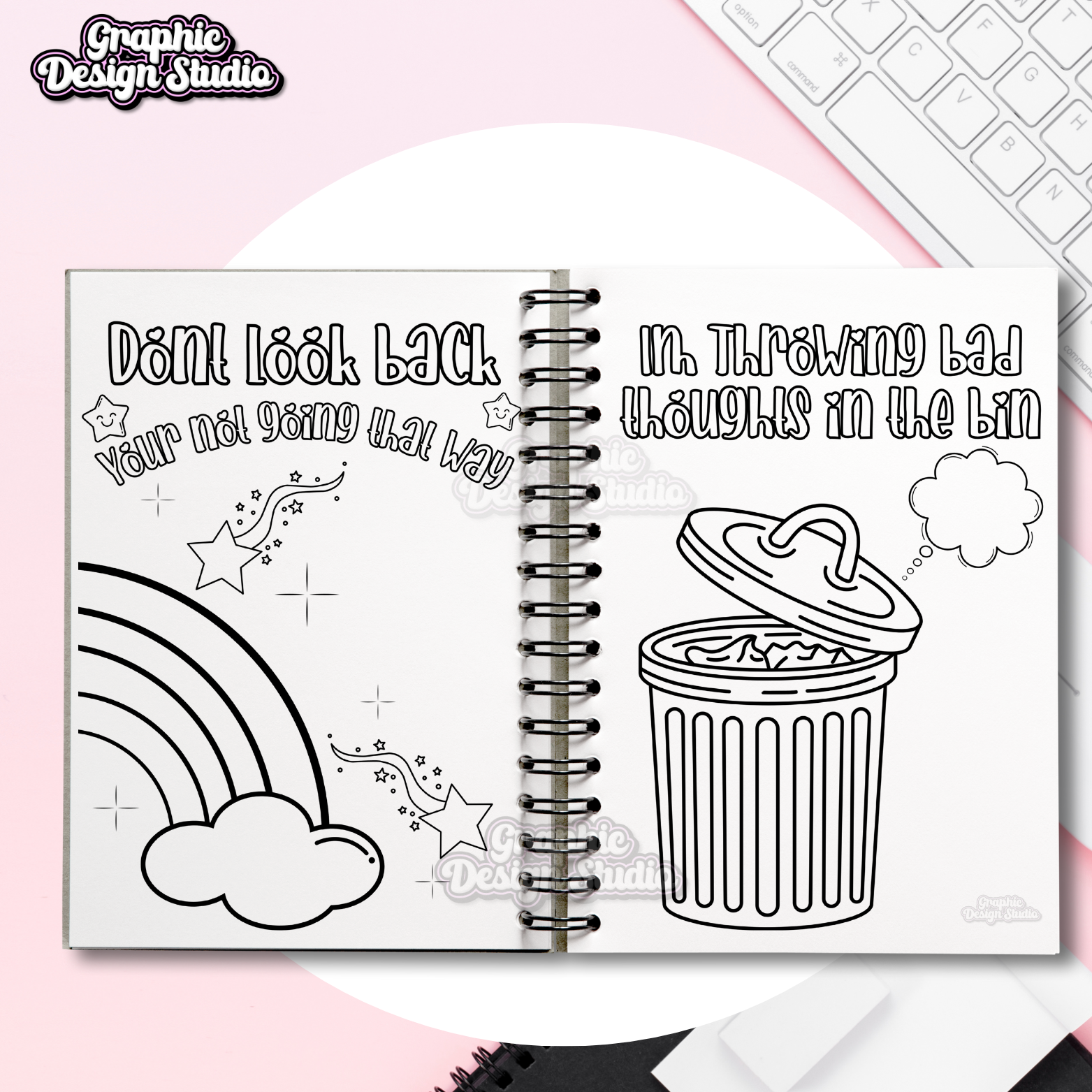Positivity Colouring Book Instant Download