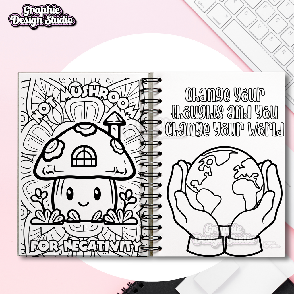 Book eleven - Positivity Colouring Book Instant Download