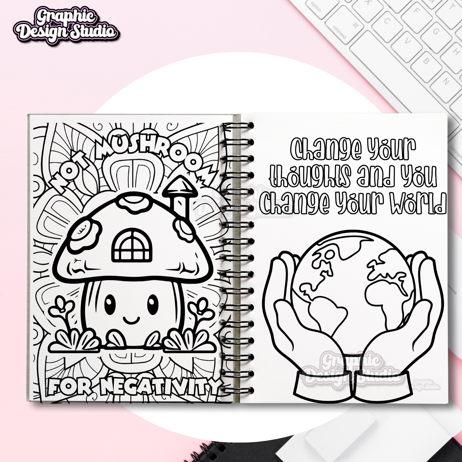 Book eleven - Positivity Colouring Book Instant Download