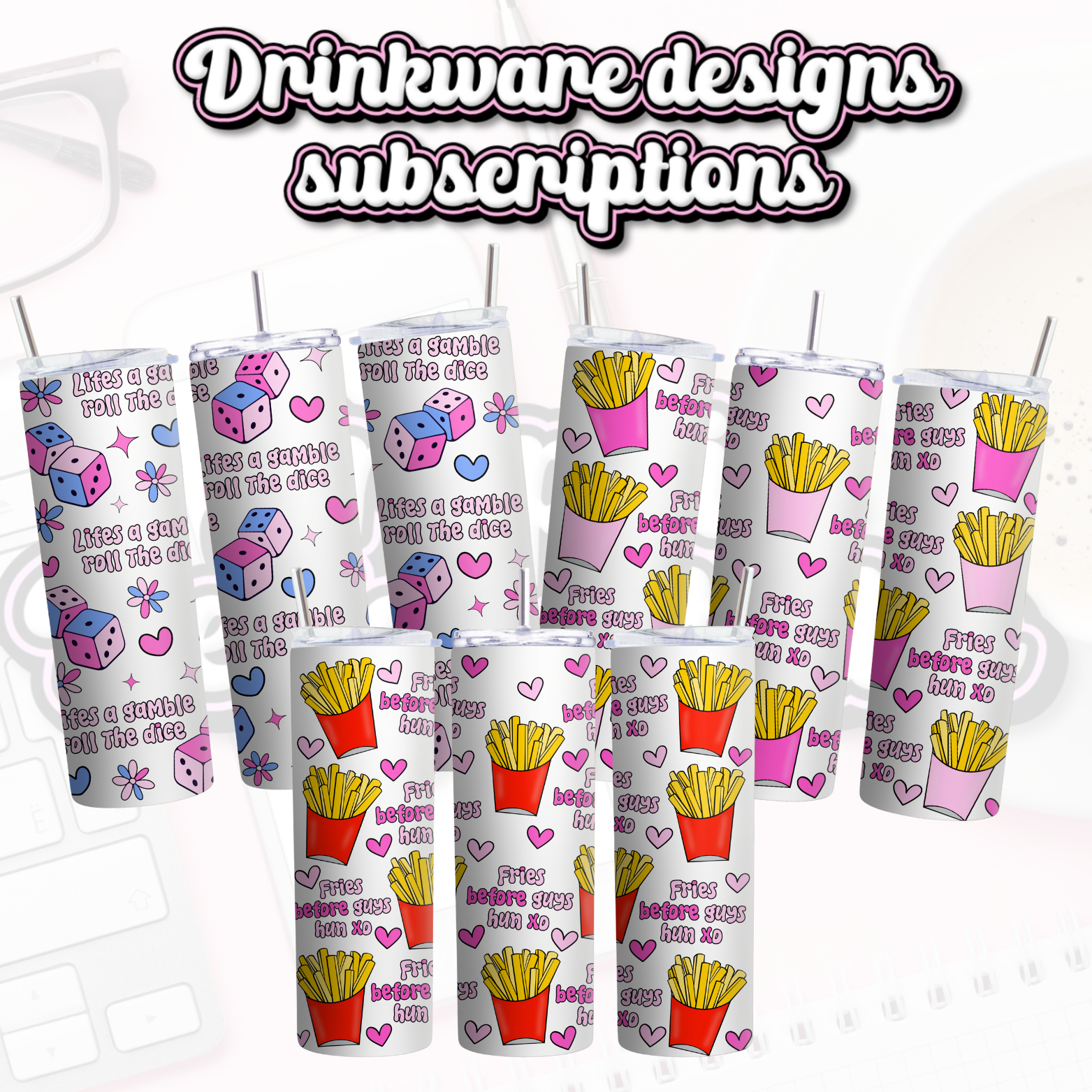 Subscription For Digital Drinkware Designs