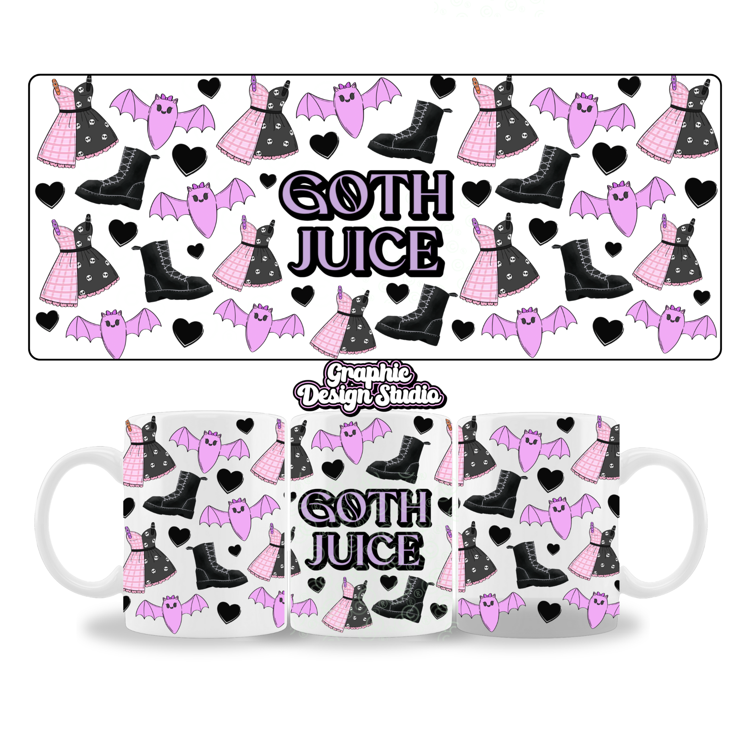 Choose ten mug or tumbler designs