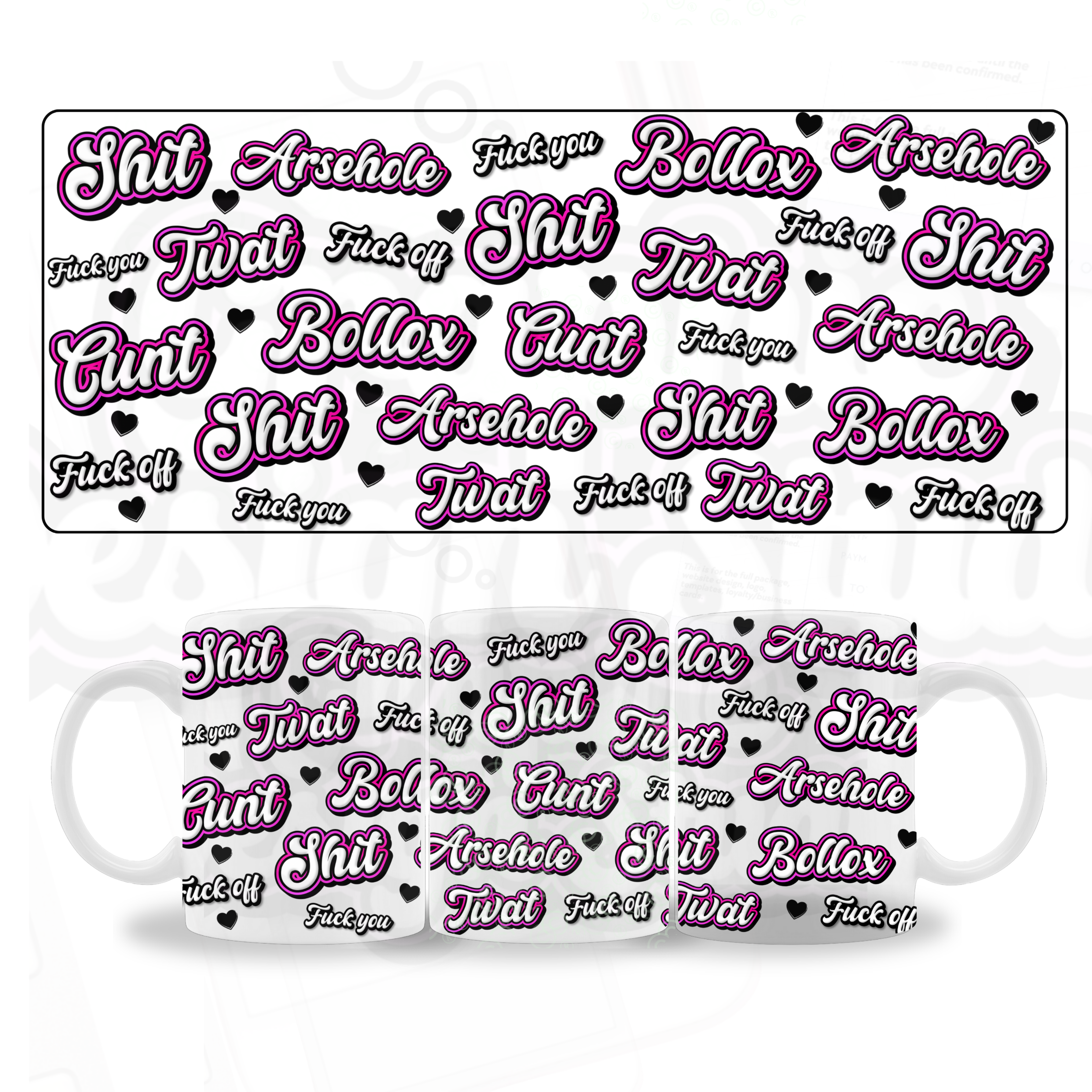 Swearing! Mug design