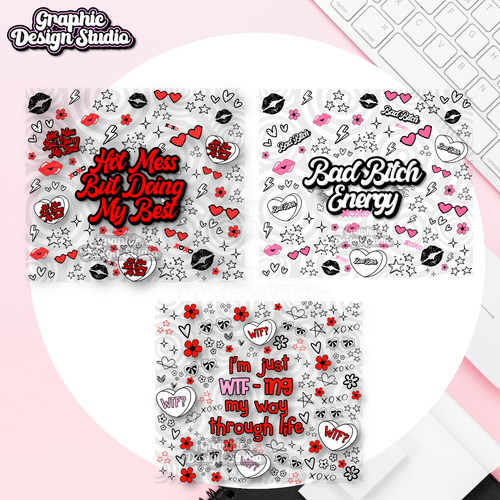 Bad bitch energy tumbler designs 
