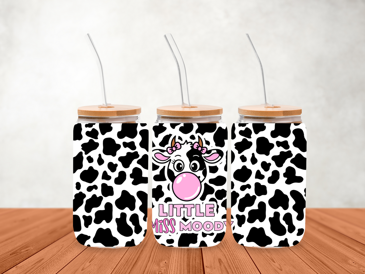 Moody cow - 16oz Libby design