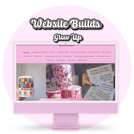 An image of a website revamp mockup, a shopify GLOWUP to make a website look better