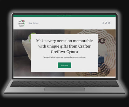 A video image of a Welsh website designed by the graphic design studio 